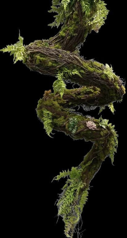 3D Green Accent Shape Decorative Background