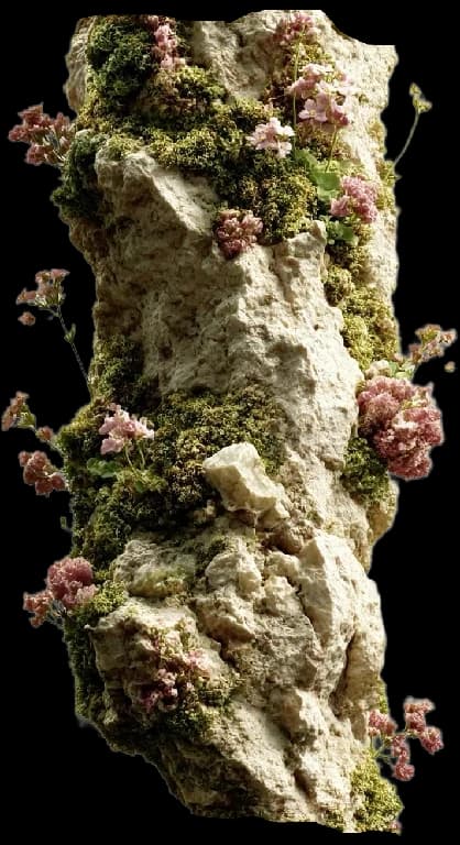 3D Rock Shape Decorative Element